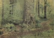 Levitan, Isaak Away in the foliage forest fern oil on canvas